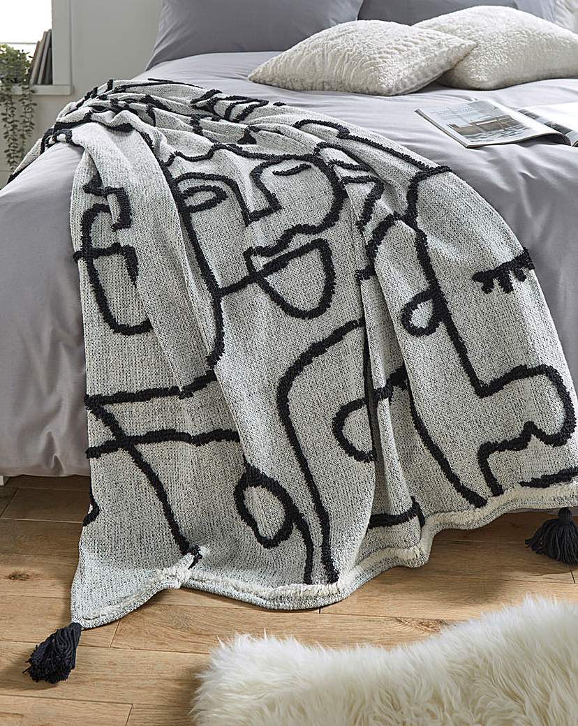 Modern Earth Face Woven Throw