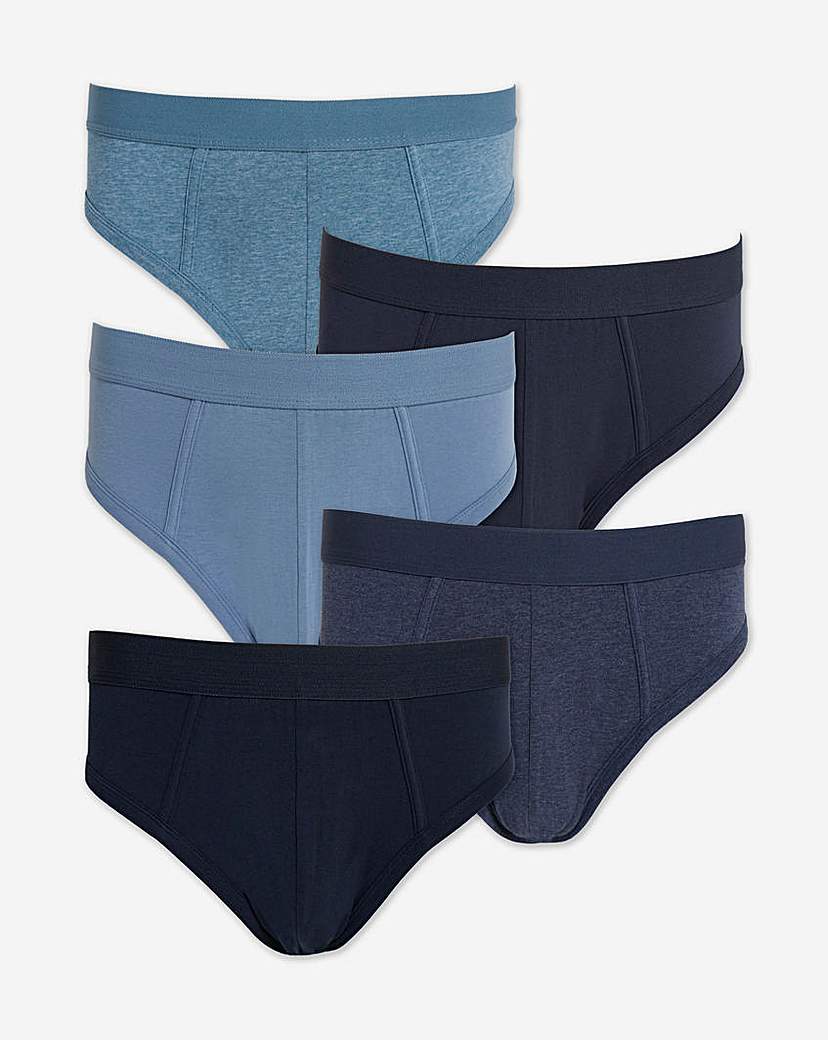 5 Pack Blue Mix Briefs