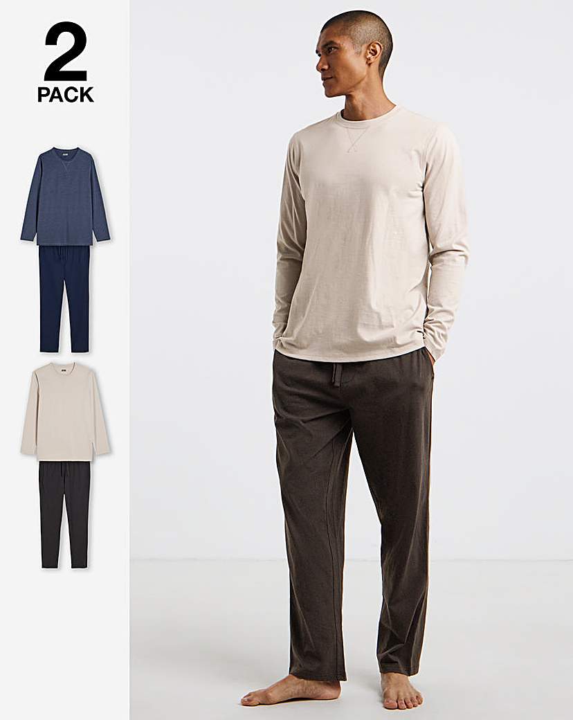 2 Pack Long Sleeve Pyjama Set