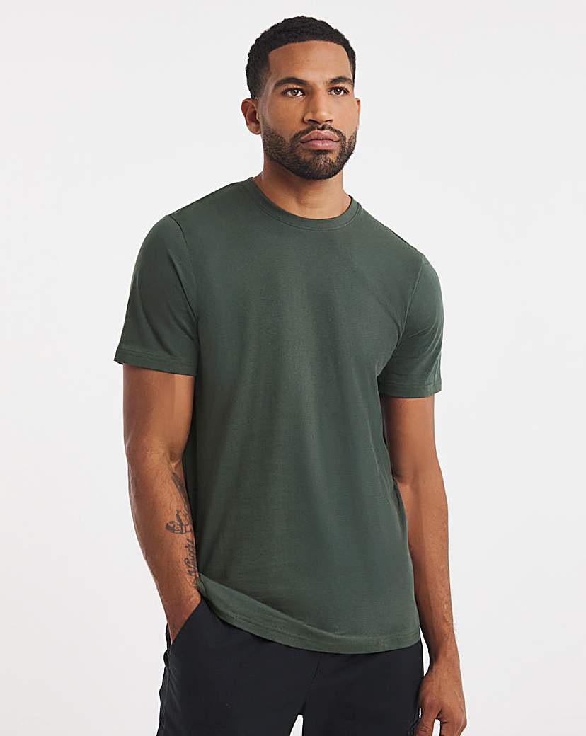 Crew Neck TShirt Long Green Green Jacamo …