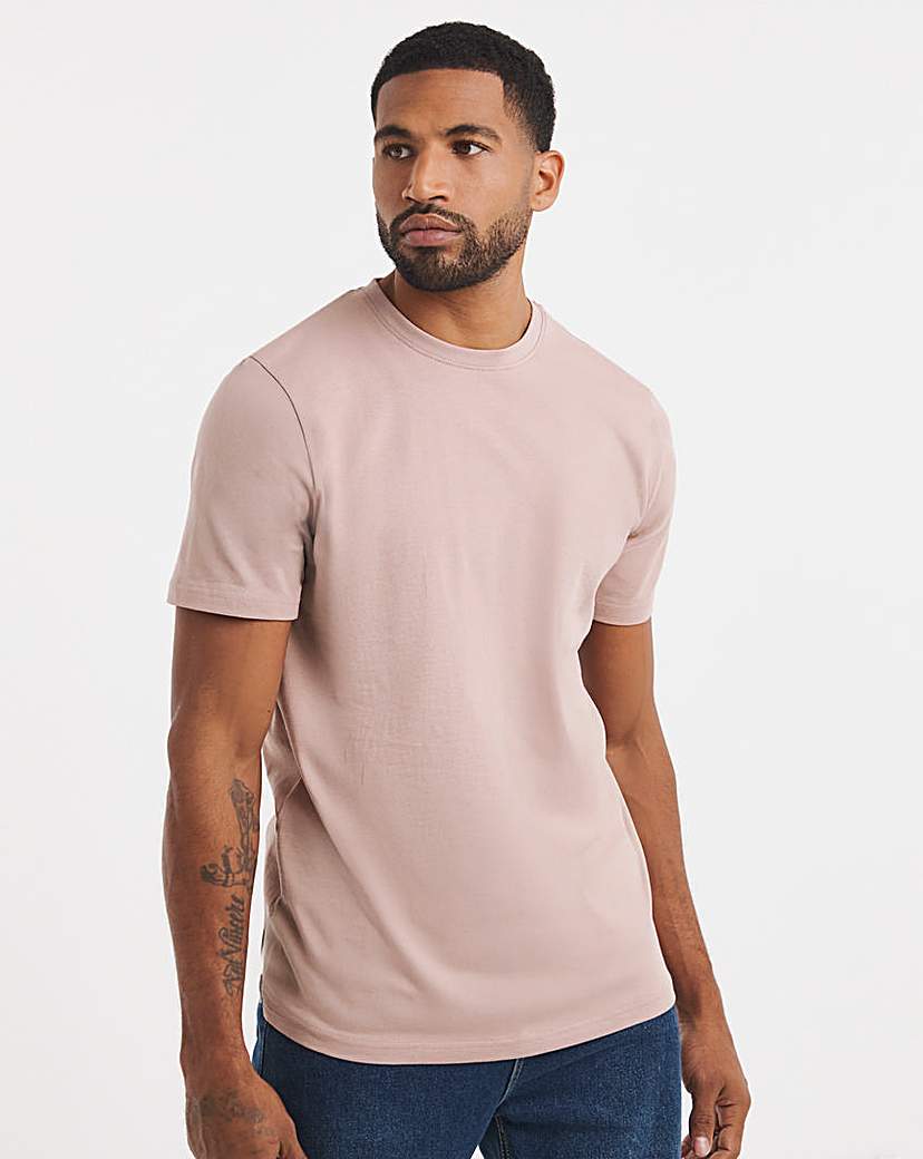 Crew Neck TShirt Long Pink Pink Jacamo …