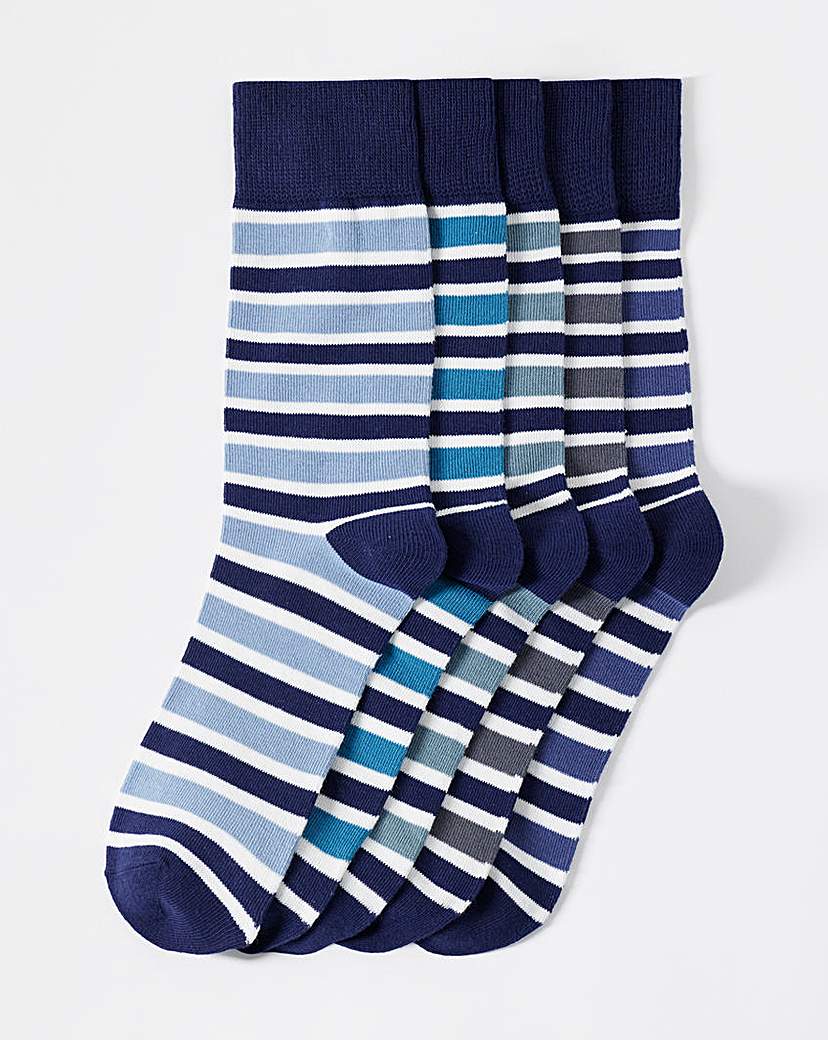 5 Pack Stripe Ankle Socks