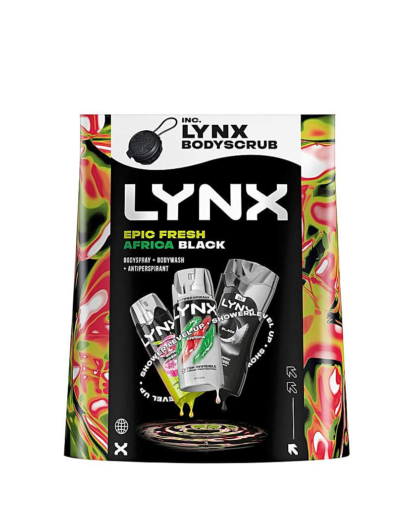 New In - Lynx Trio All Stars + Bodyscrub Gift Set