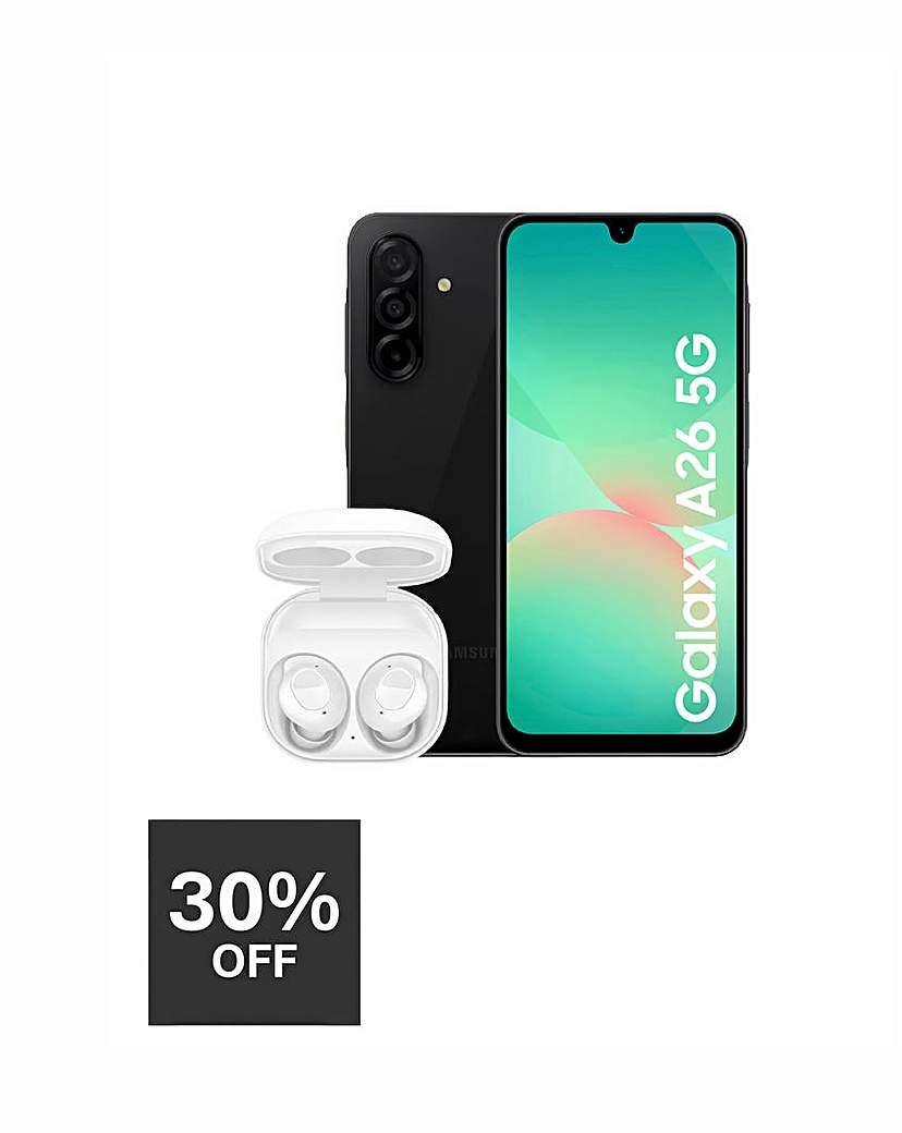 New In - Galaxy A26 5G Black & Buds FE Bundle