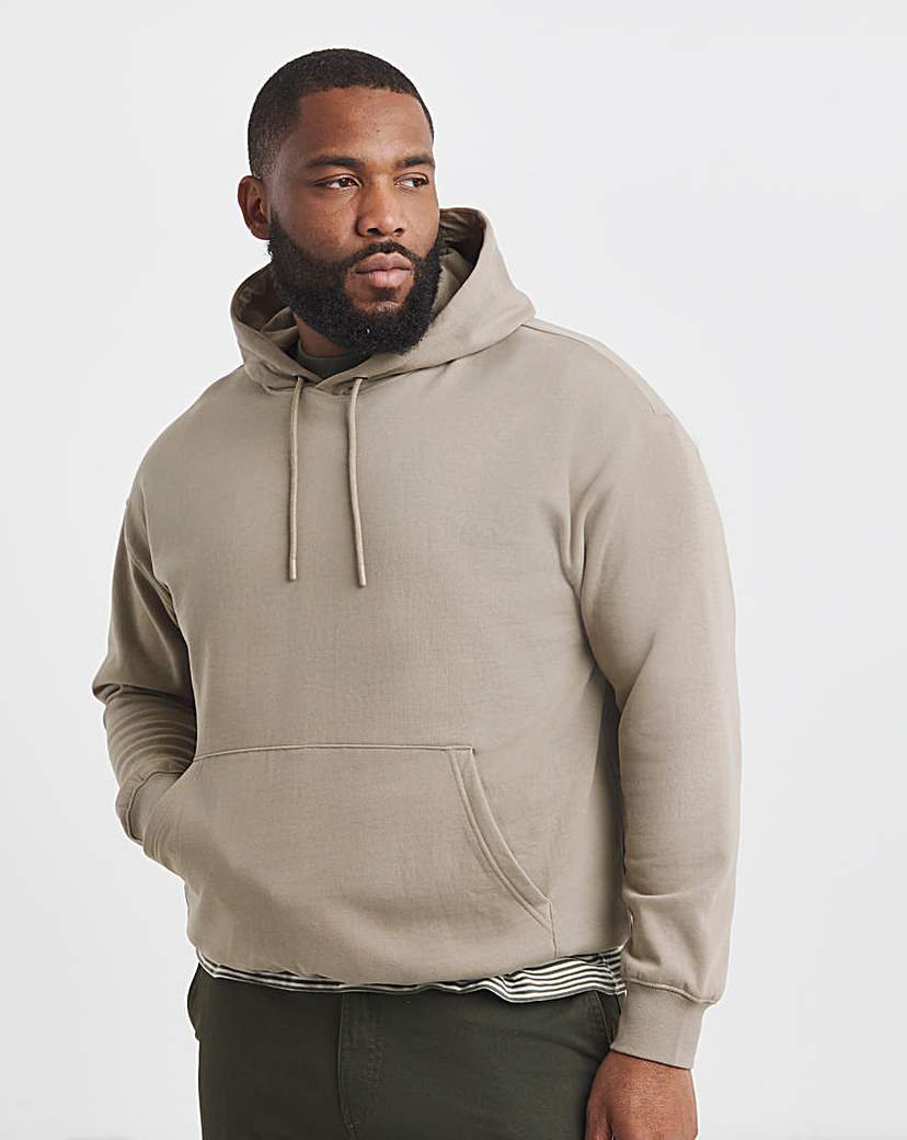 New In - Overhead Hooded Sweatshirt Long - Stone