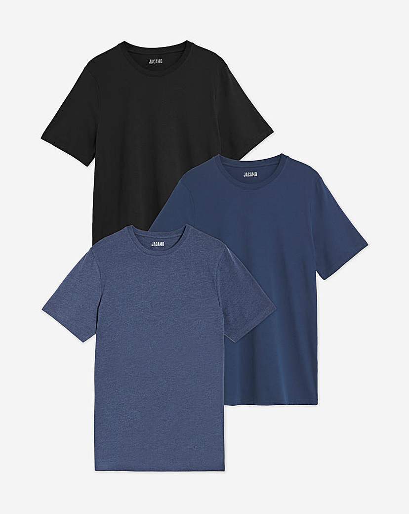 New In - 3 Pack T-Shirts- Black/Navy/Denim