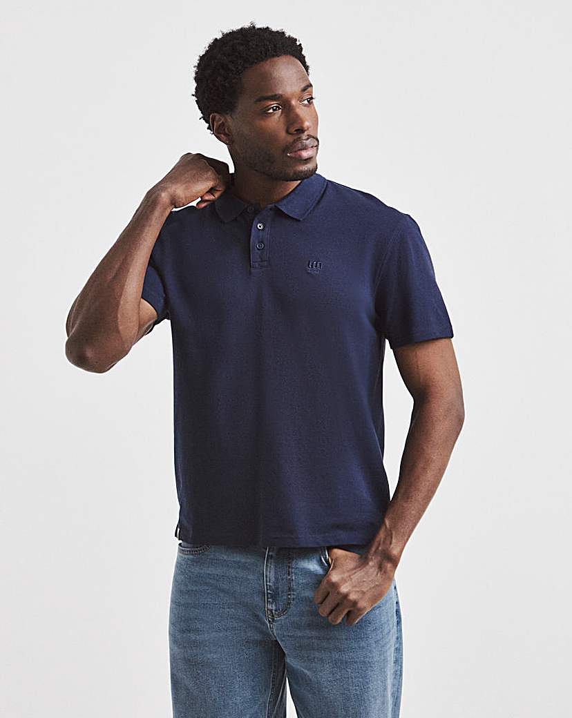 Union Relaxed Fit Pique Polo Navy Navy …
