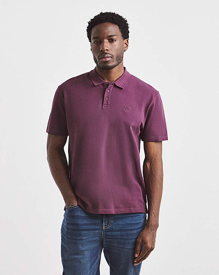 Union Relaxed Fit Pique Polo Plum Plum …
