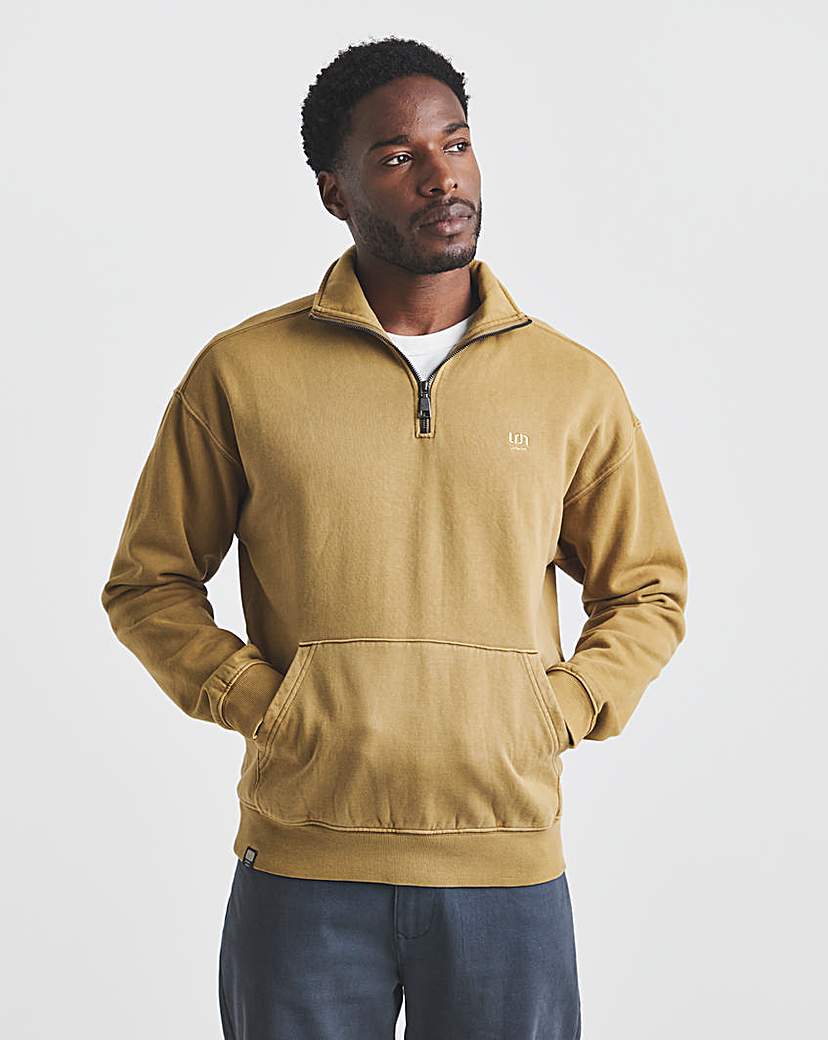 New In - Union Garment Dyed Funnel Neck Sweat