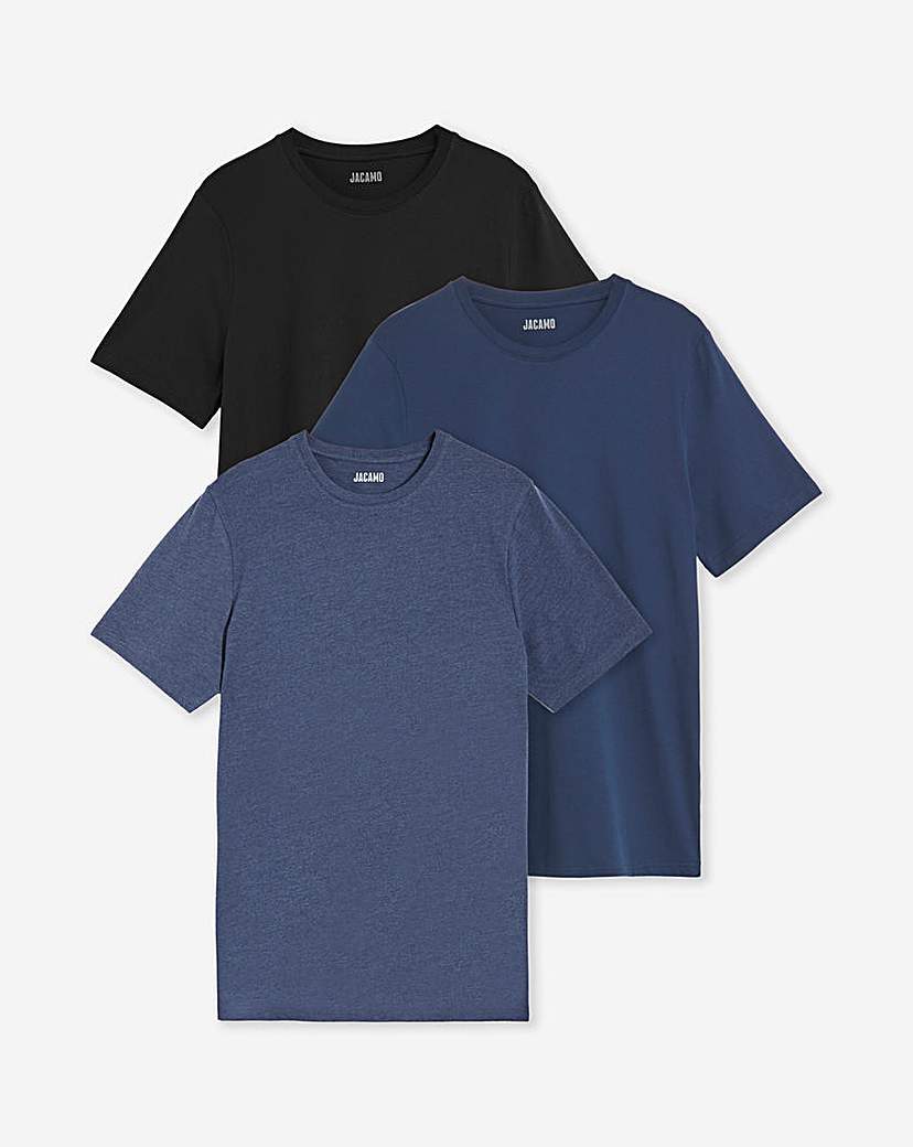 New In - 3 Pack T-Shirts- Black/Navy/Denim