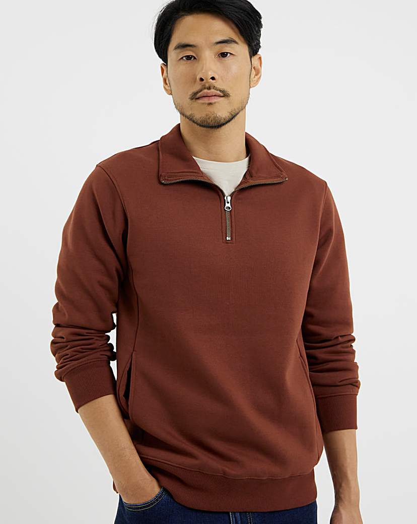 New In - 1/4 Zip Funnel Neck Sweatshirt
