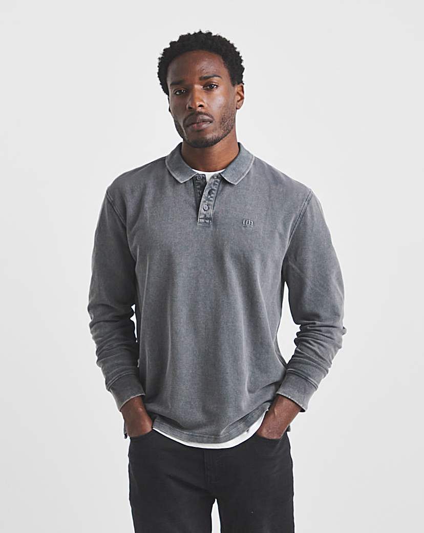 New In - Union Garment Dyed Long Sleeve Polo