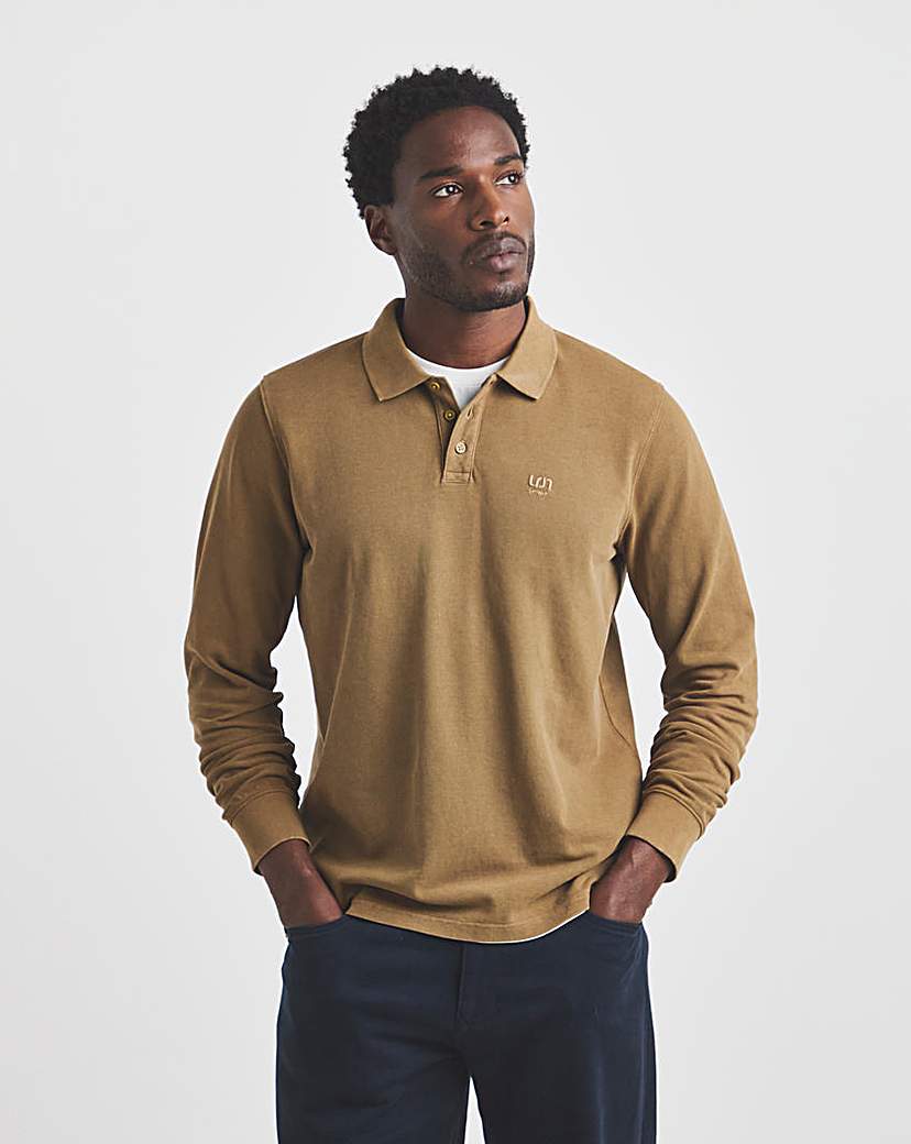 New In - Union Garment Dyed Long Sleeve Polo