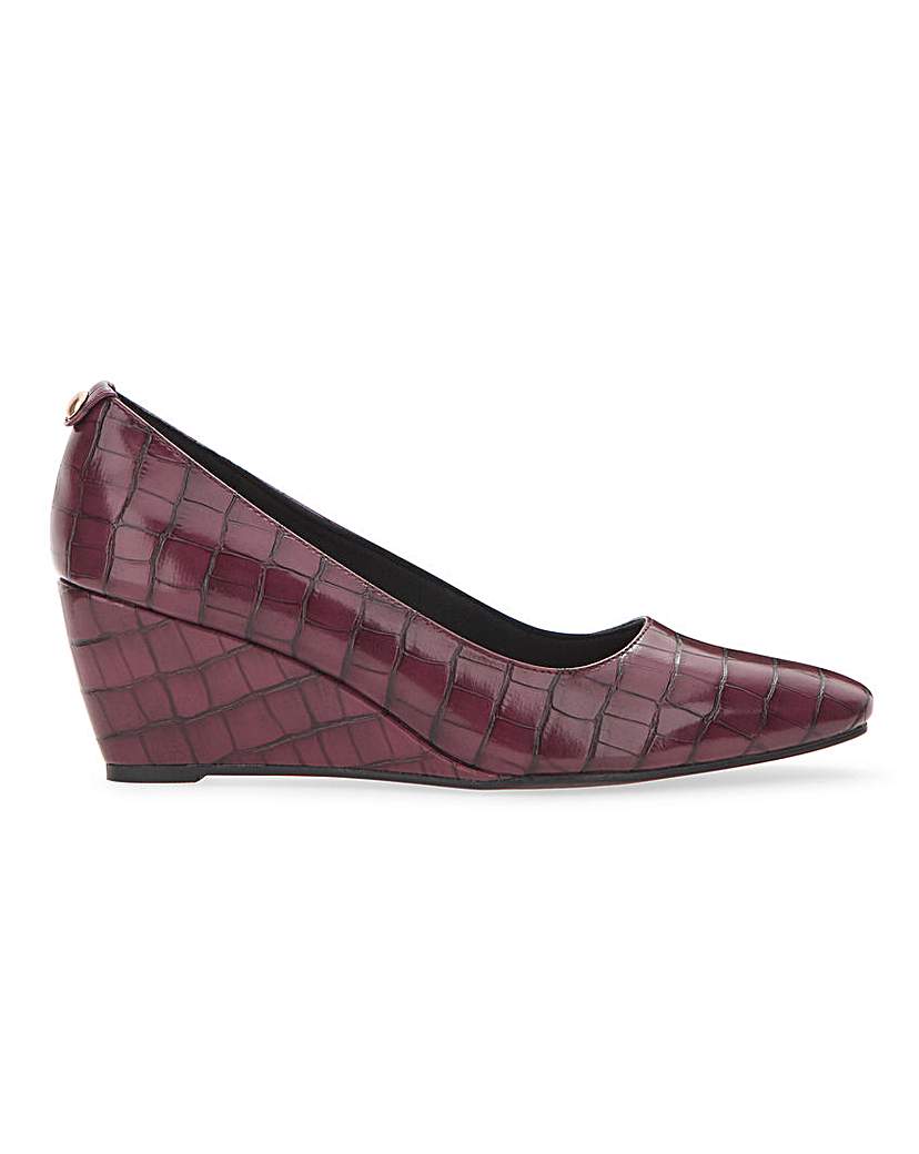 Square Toe Wedge Shoes EEE Fit