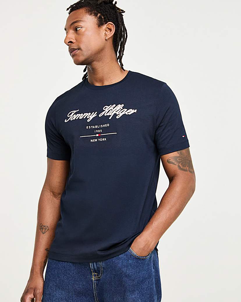 New In - Tommy Hilfiger Script Logo T-Shirt