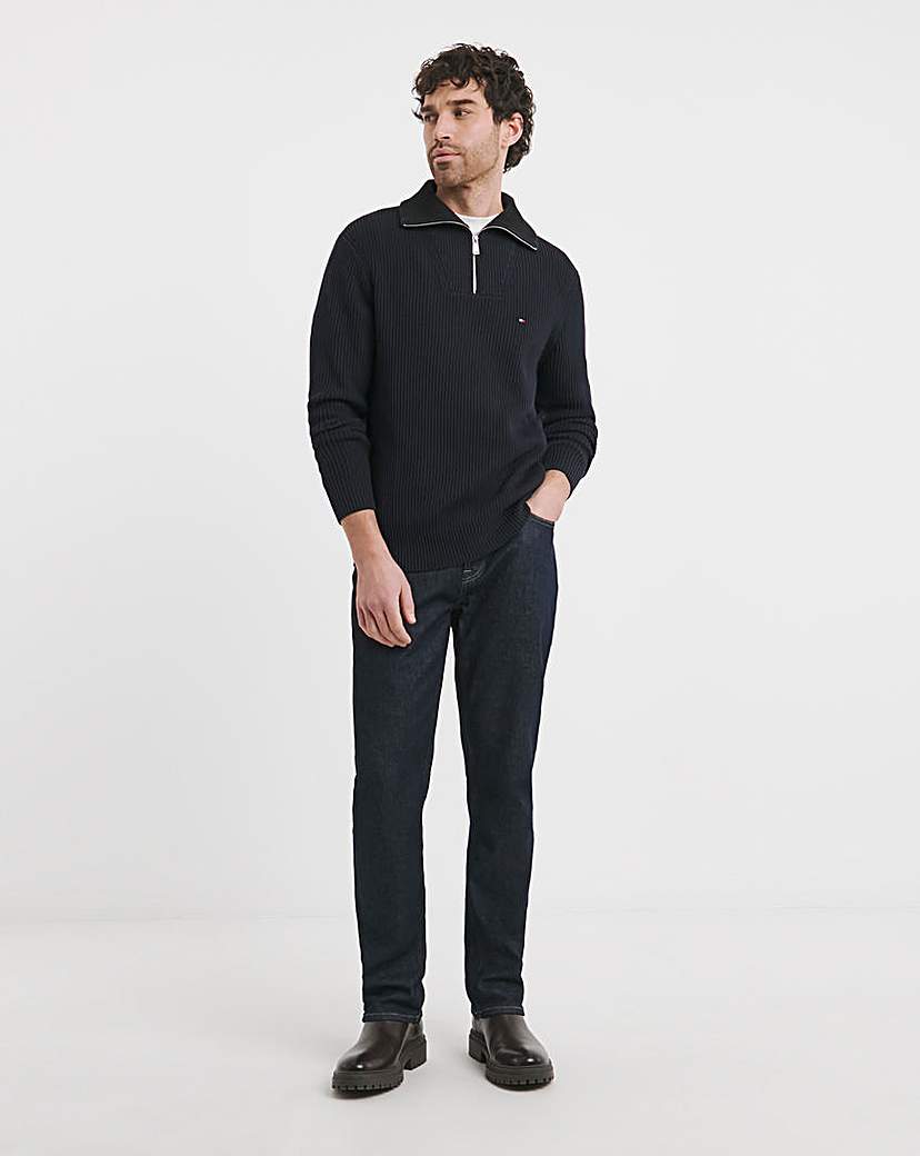 Tommy Hilfiger Chunky Rib Zip Knit