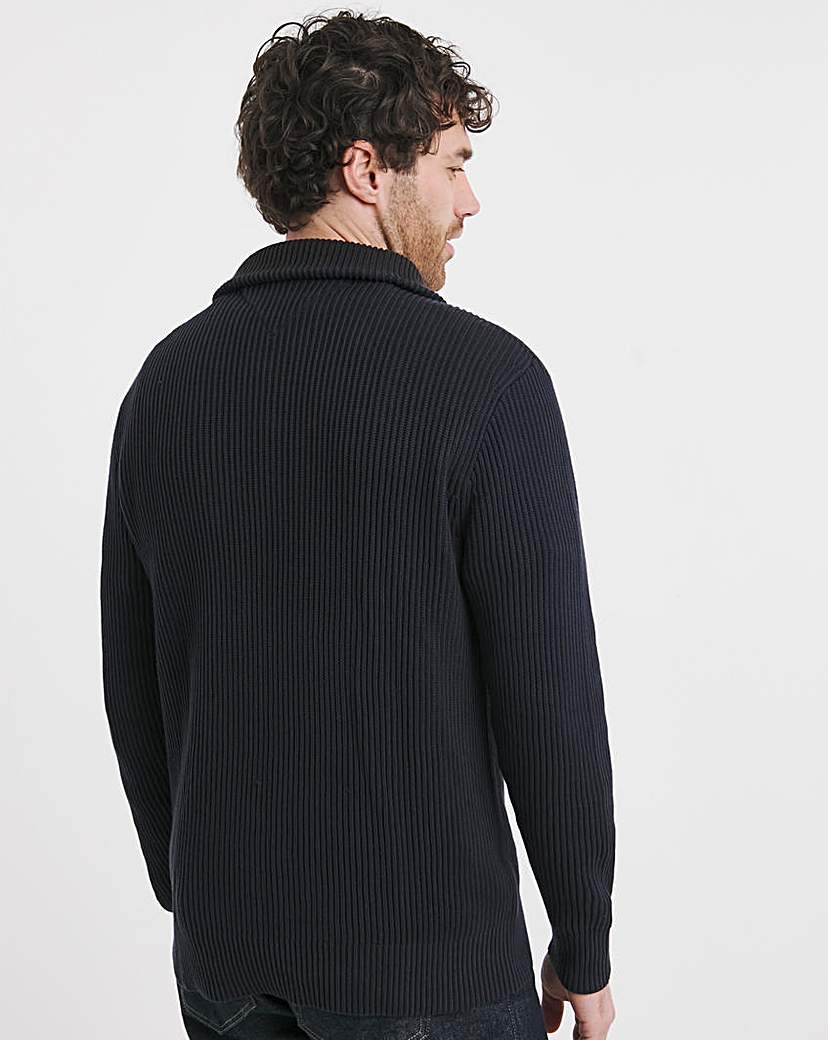Tommy Hilfiger Chunky Rib Zip Knit