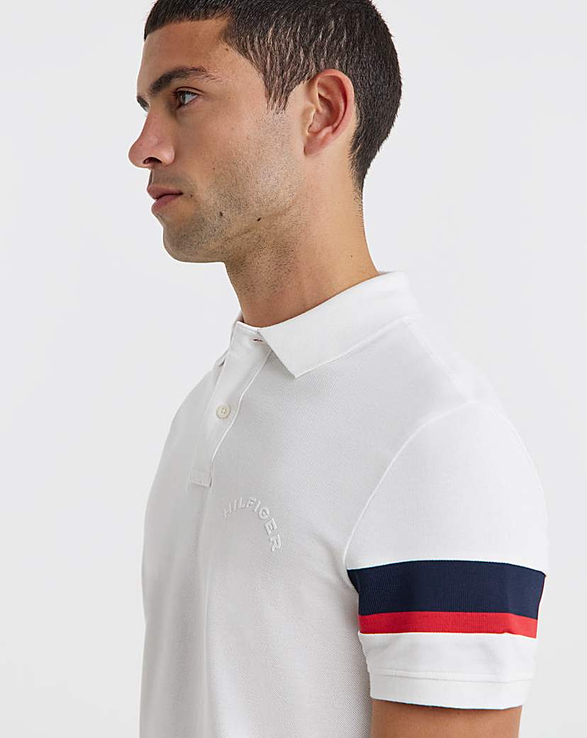 New In - Tommy Hilfiger Tape Polo - White