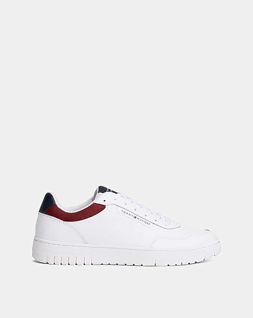 Tommy Hilfiger Basket Leather Trainer Red/White/Blue - Tommy Hilfiger - Size: 41