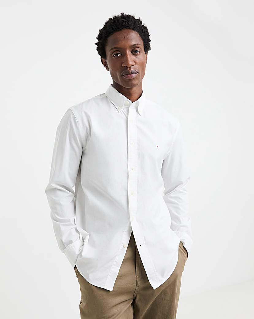 New In - Tommy Hilfiger Flex Poplin Shirt - White