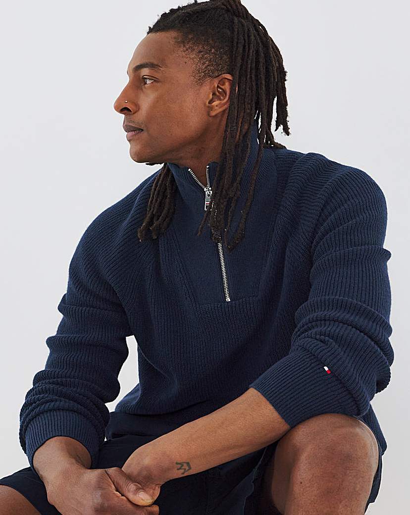 Tommy Hilfiger 1/2 Zip Jumper - Navy