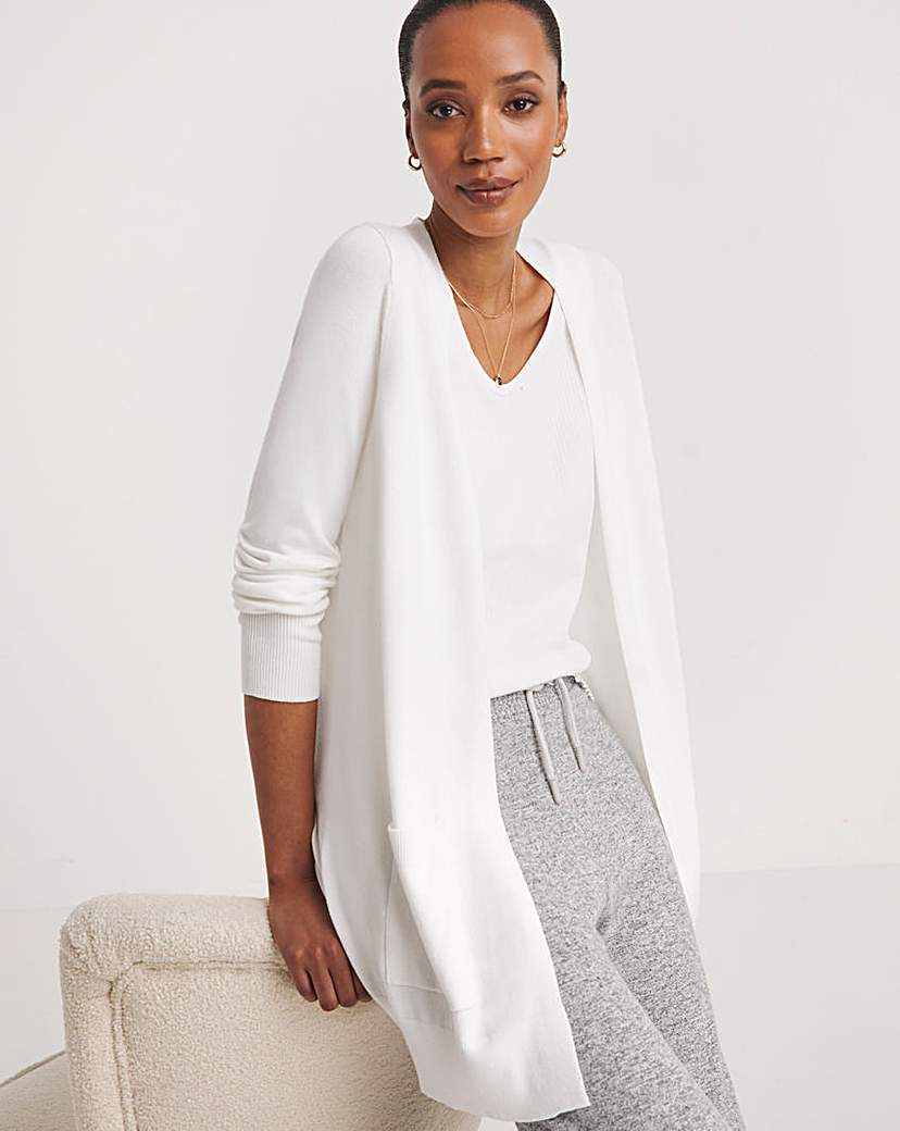 Edge to volume sleeve cardigan