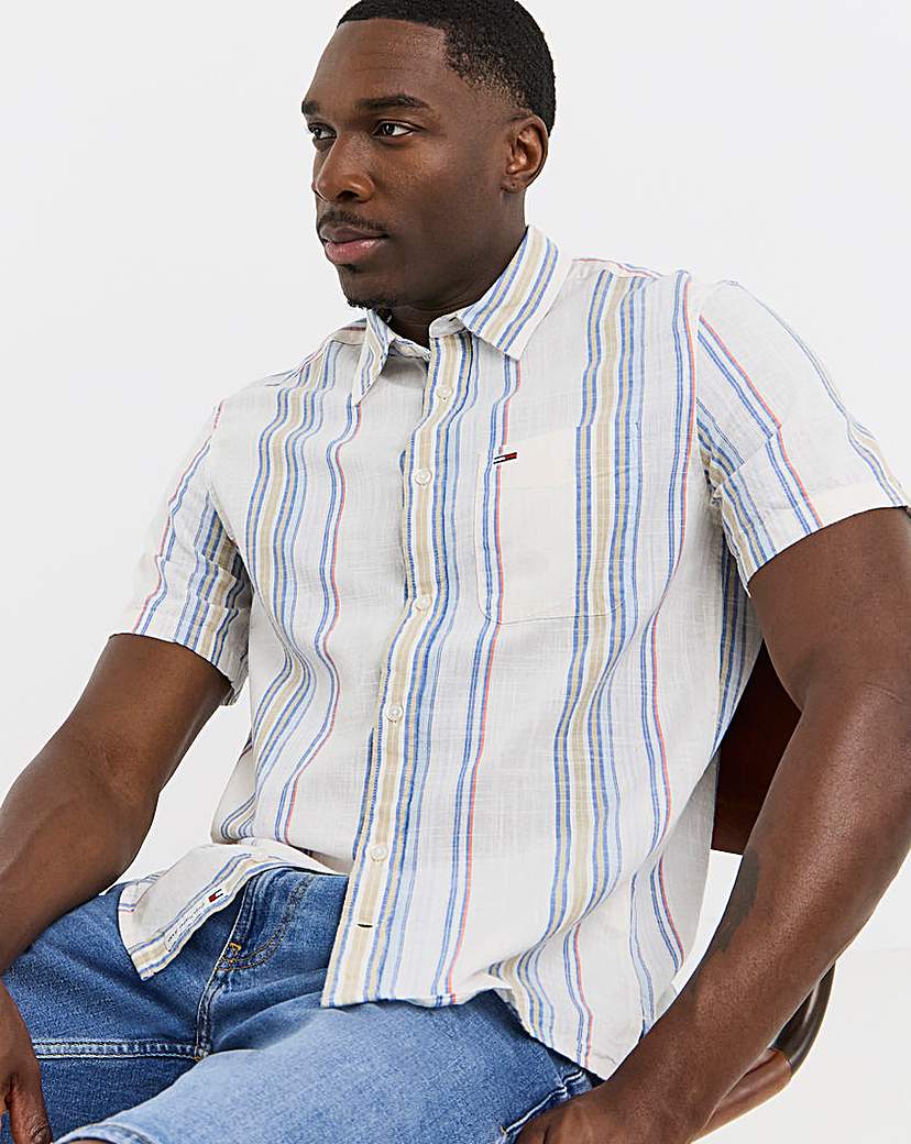 New In - Tommy Jeans Short Sleeve Slub Shirt