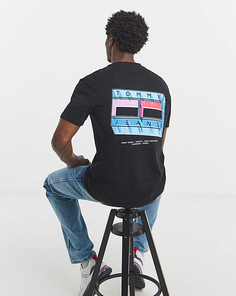 New In - Tommy Jeans DNA Flag T-Shirt - Black