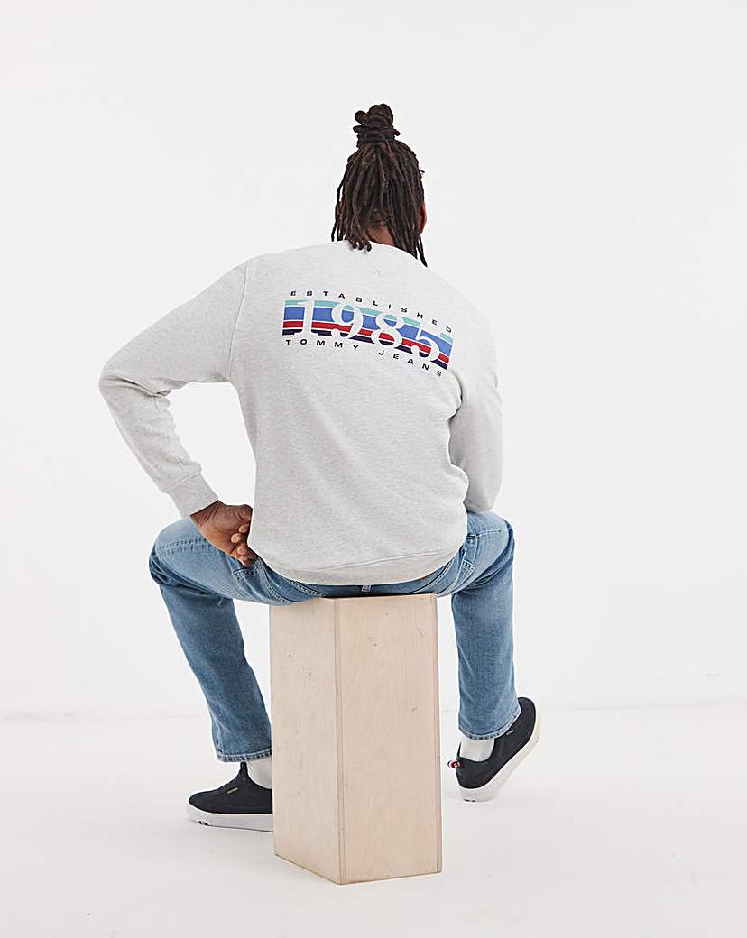 Tommy Jeans Graphic Sweat - Grey Heather