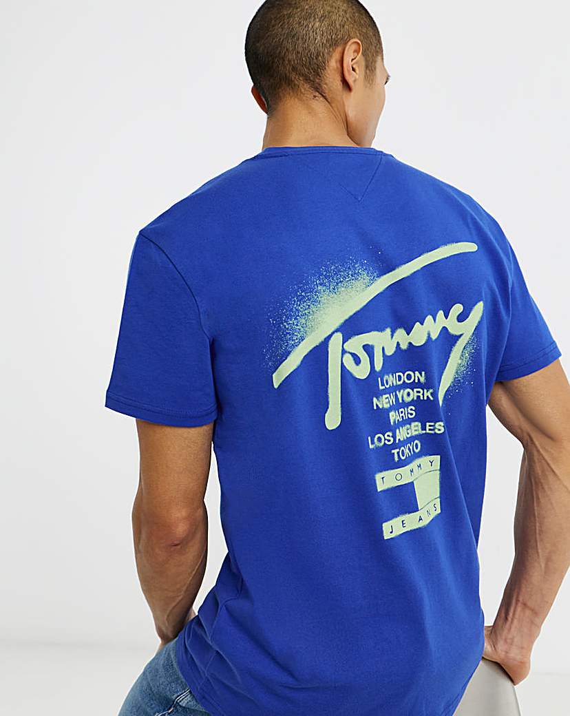 Tommy Jeans Men's T-Shirt - Cotton - Bright Blue