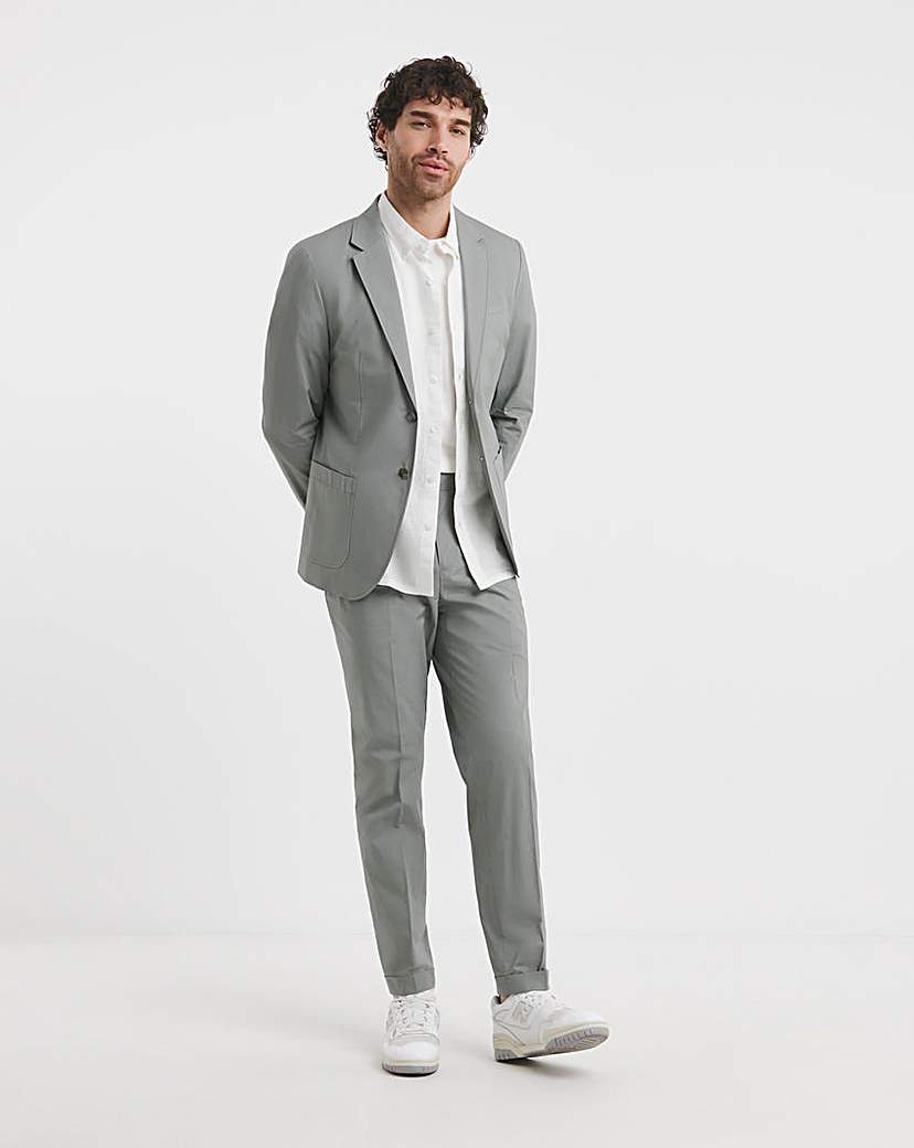 Lightweight Cotton Stretch Pocket Blazer
