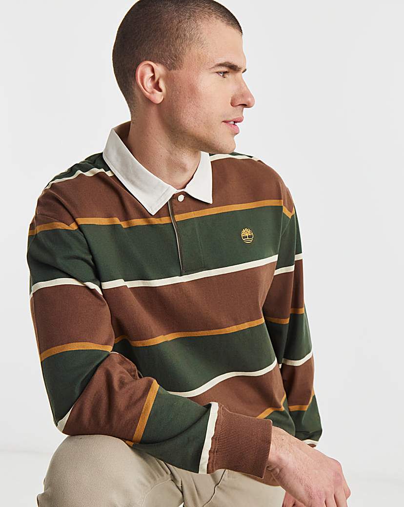 Timberland Long Sleeve Rugby Polo Shirt Multi …