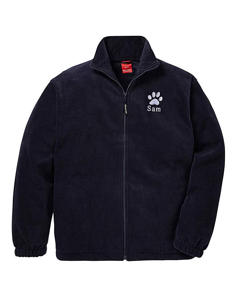 Image of Personalised Dog Walking Zip Up Fleece