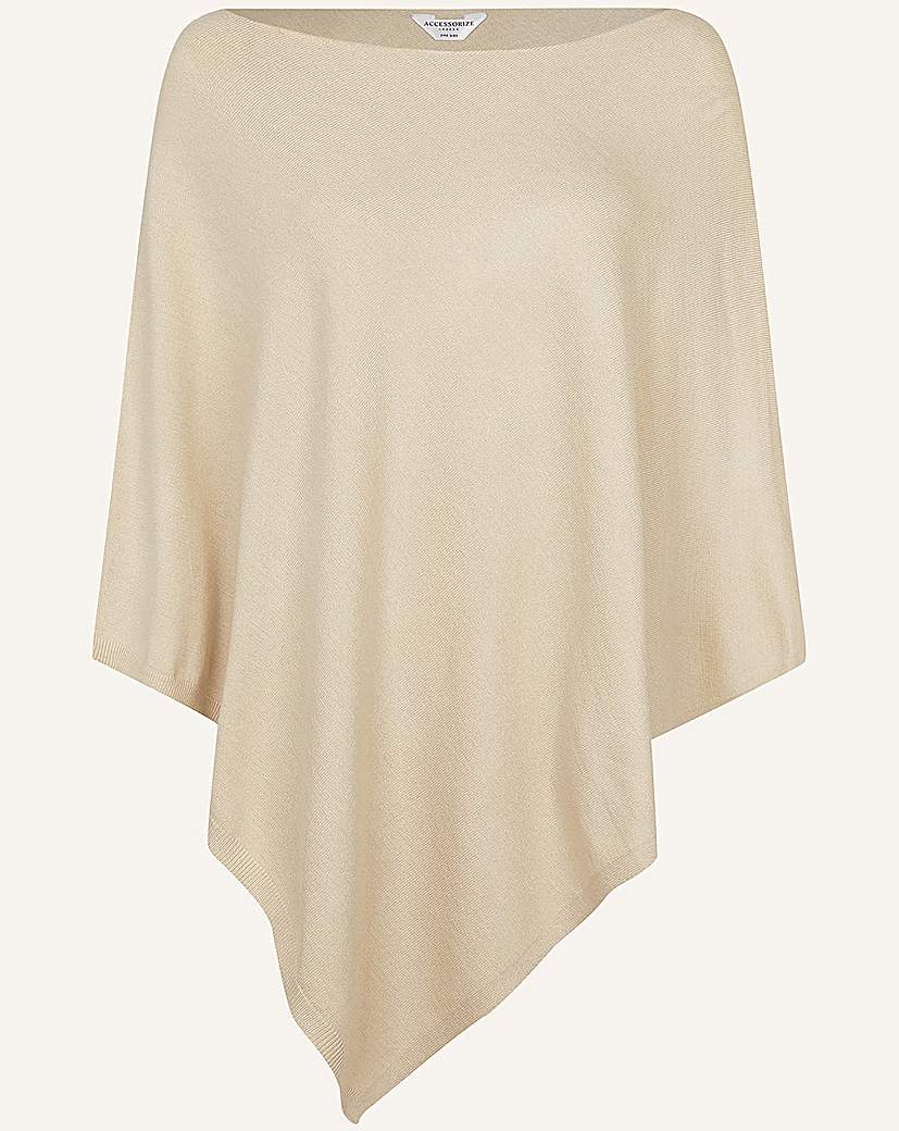 Accessorize Knit Poncho - Cream