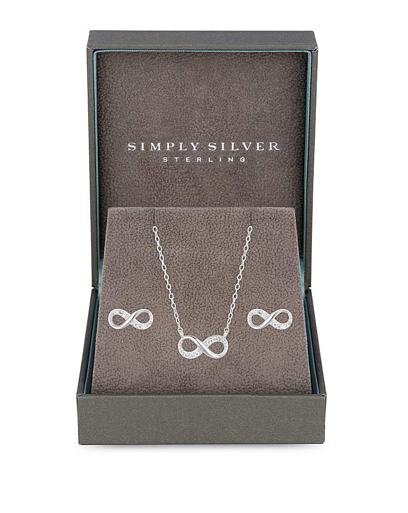 Simply Silver Infinity Set