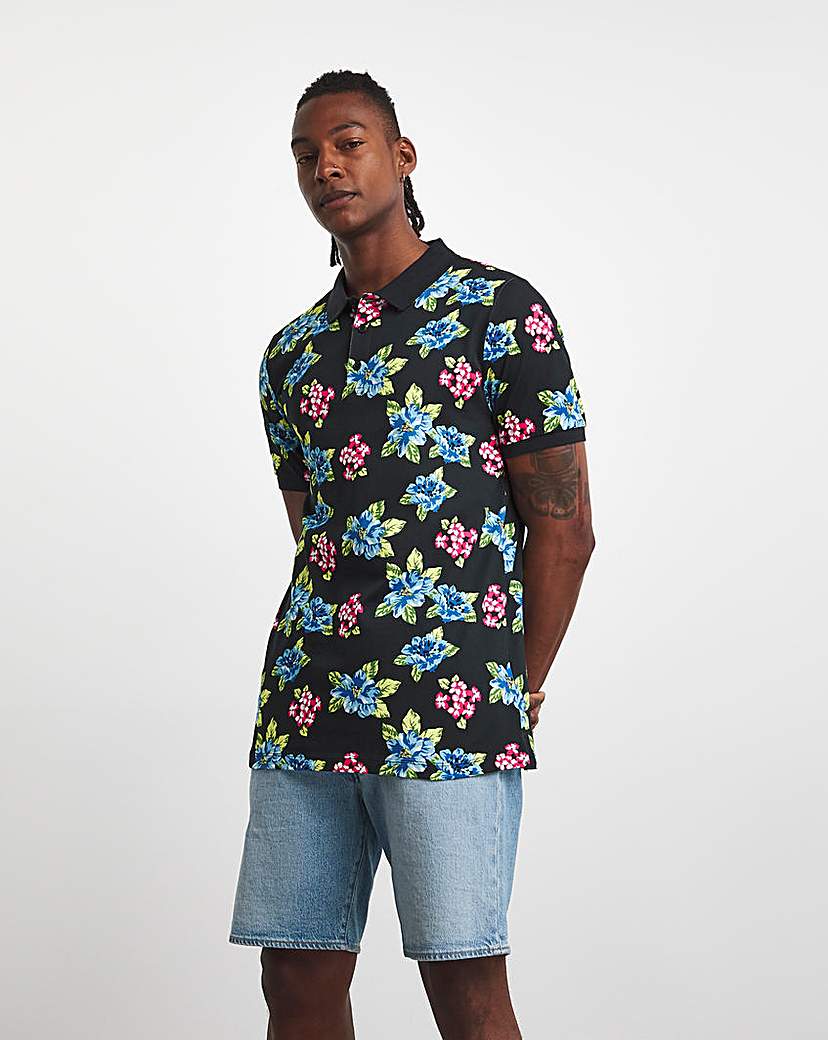 Floral All Over Print Polo