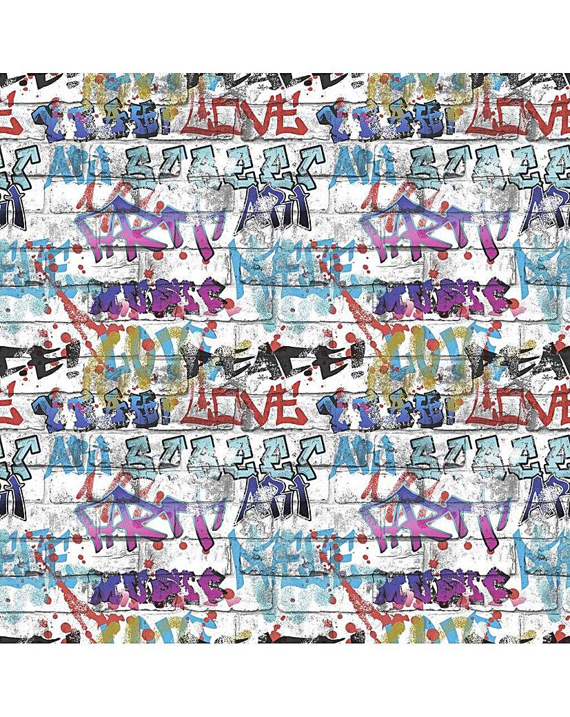 Brick Wall Effect Multi Graffiti W/Paper