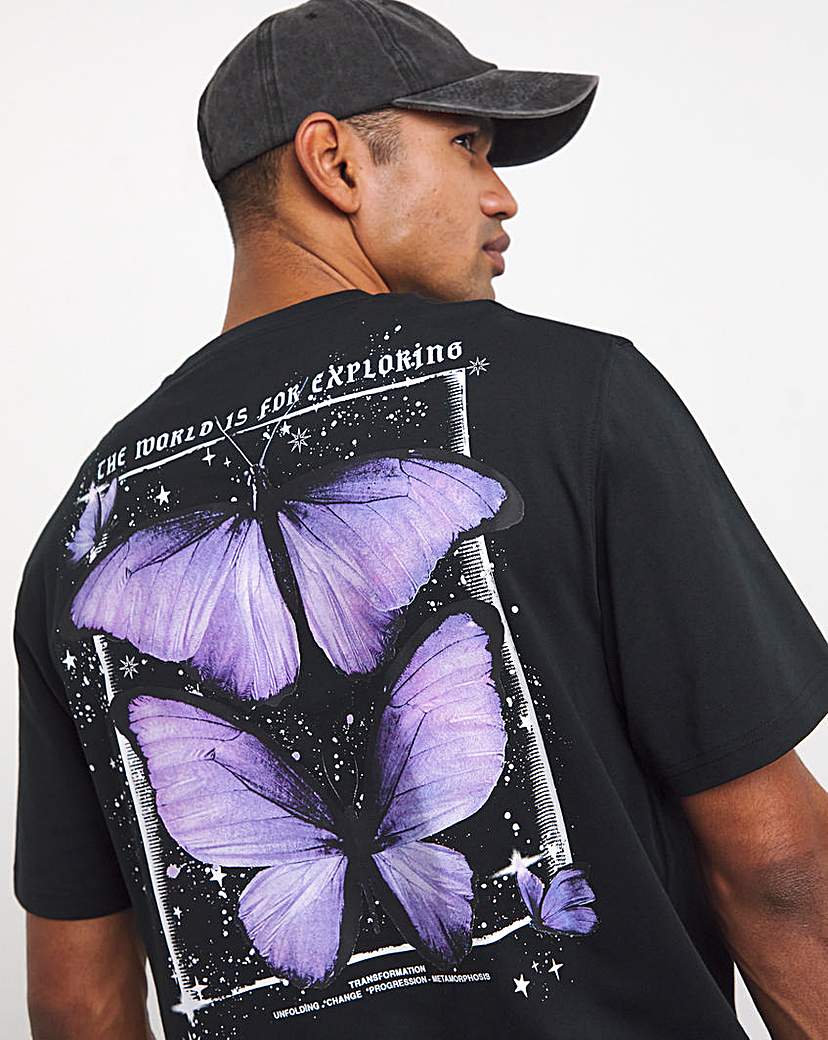 Relaxed Fit Butterfly Graphic T-Shirt