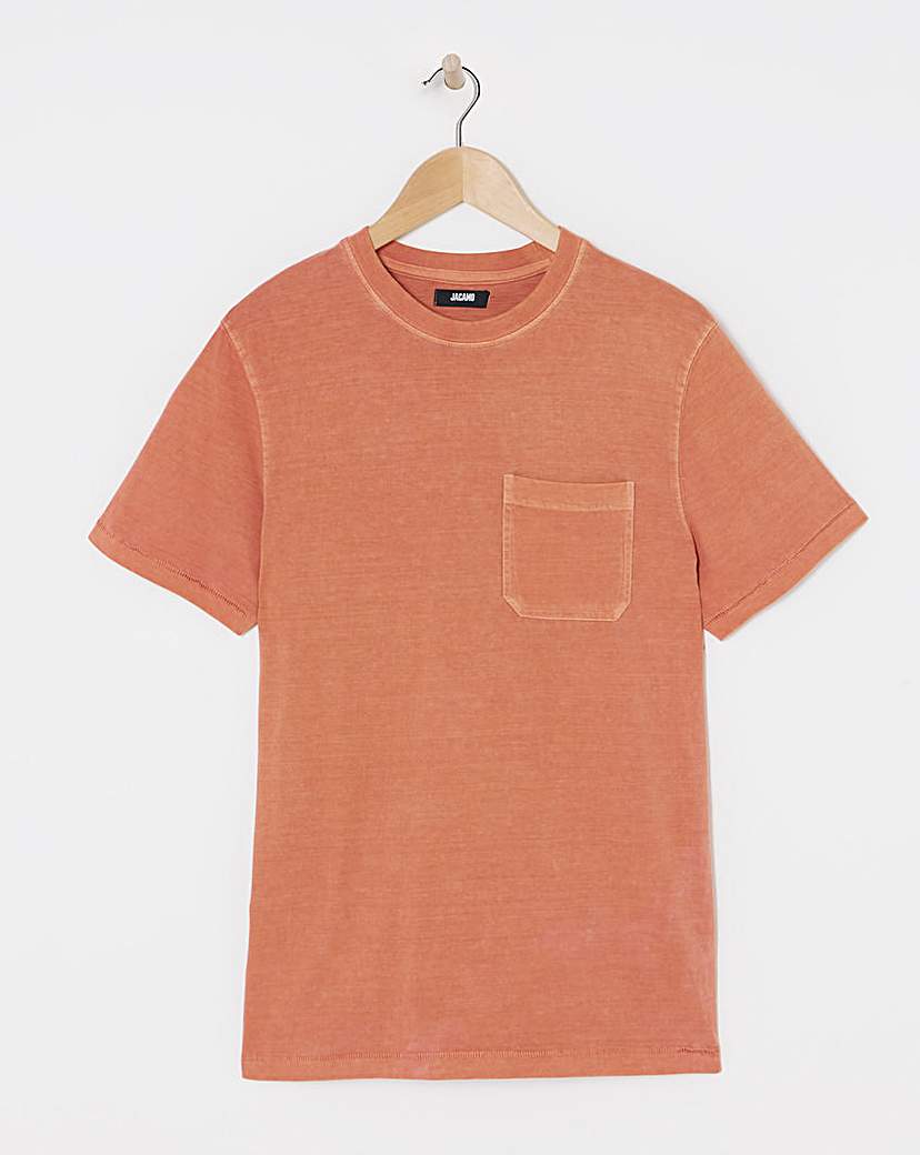 Garment Dyed Pocket TShirt Long Rust Jacamo …