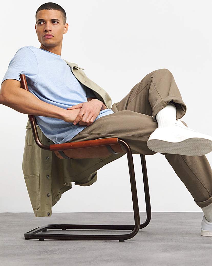 Relaxed Fit Marl Pocket T-Shirt