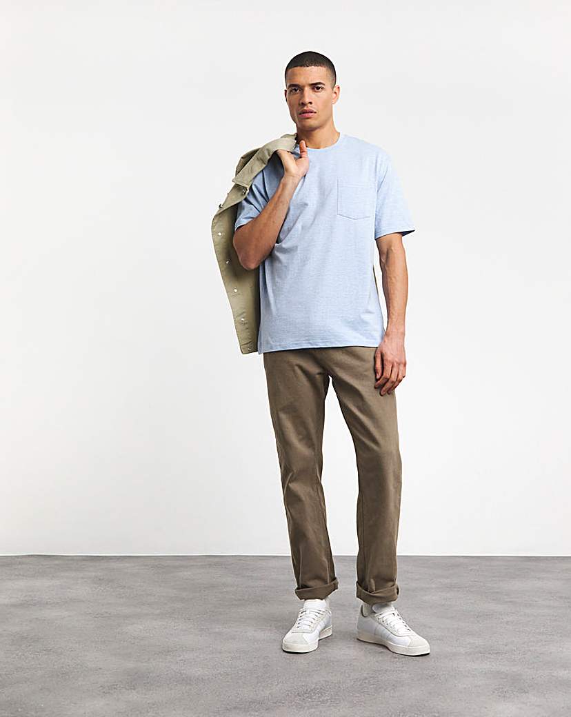 Relaxed Fit Marl Pocket T-Shirt