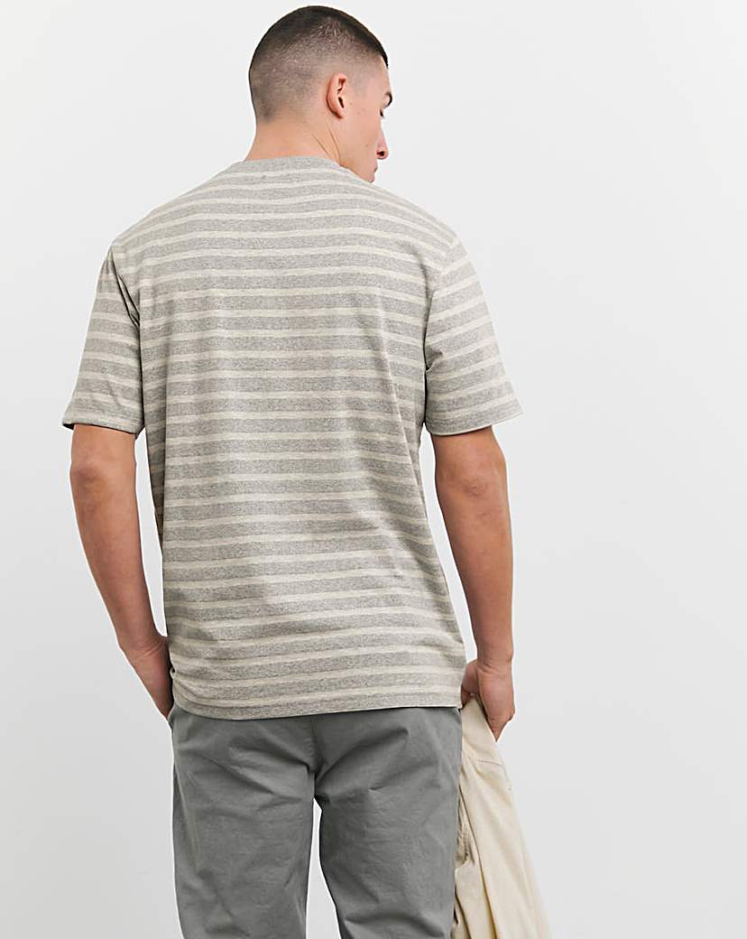 Relaxed Fit Textured Stripe T-Shirt