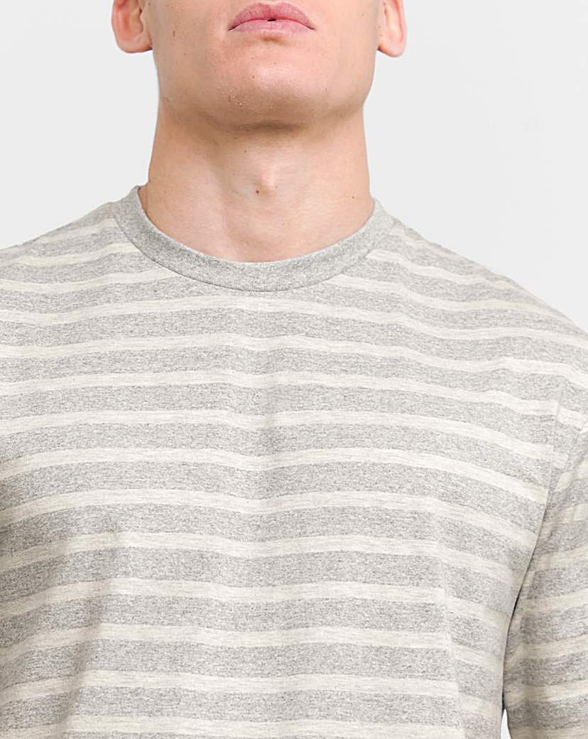 Relaxed Fit Textured Stripe T-Shirt