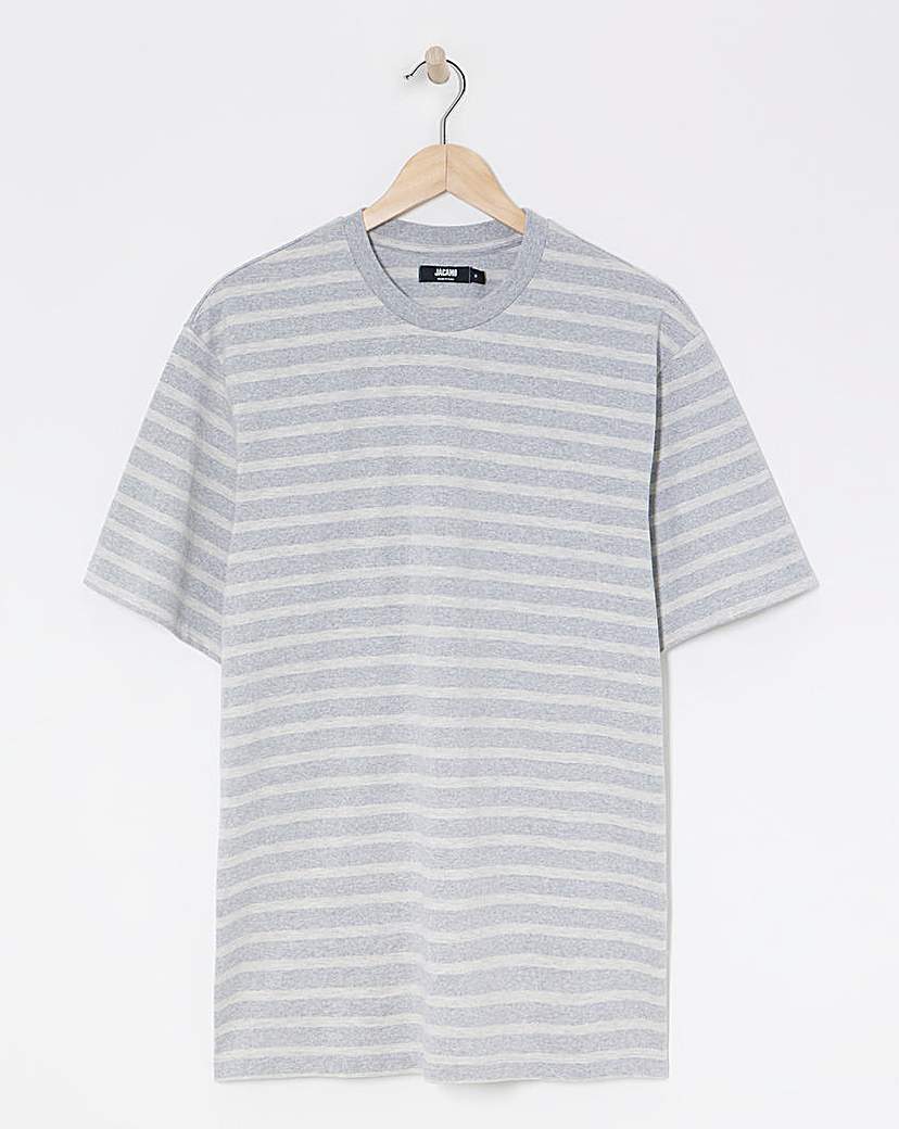 Relaxed Fit Textured Stripe T-Shirt