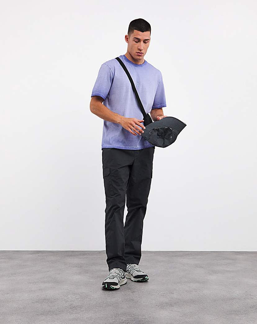 Oil Wash Relaxed Fit Embroidered T-Shirt