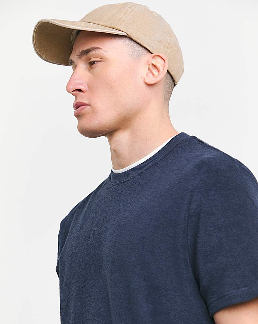 Towelling Crew Neck T-Shirt
