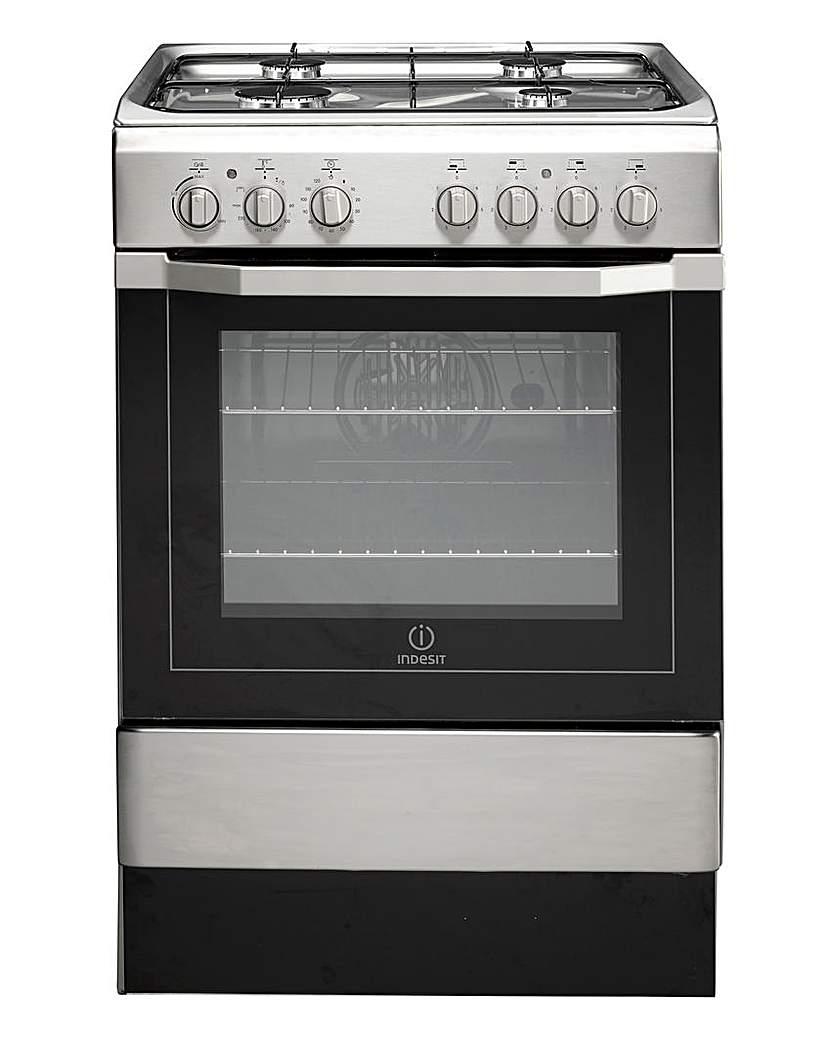 Indesit Dual Fuel Cooker Stainless Steel