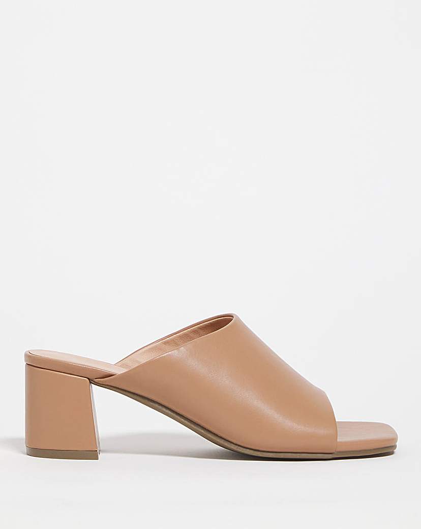 Block Heel Mule Sandal E Fit