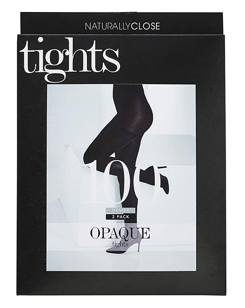 Image of 2 Pack 100 Denier Opaque Navy Tights