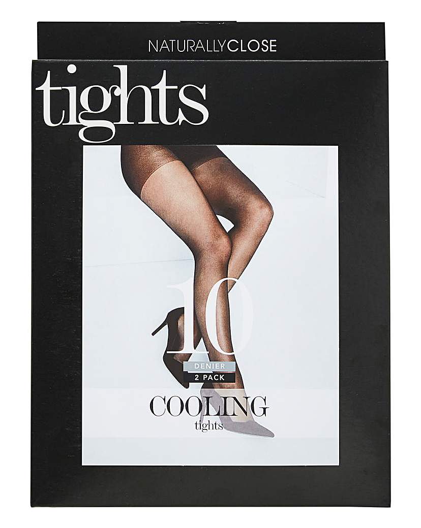 Image of 2 Pack Black 10 Denier Cooling Tights